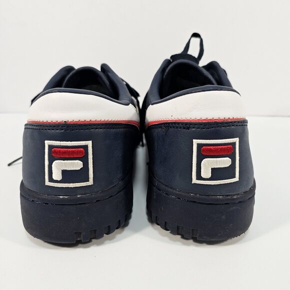 Fila Men's Original Fitness Lea Classic Sneakers Navy/White/Red US Size 11.5 - Picture 3 of 7